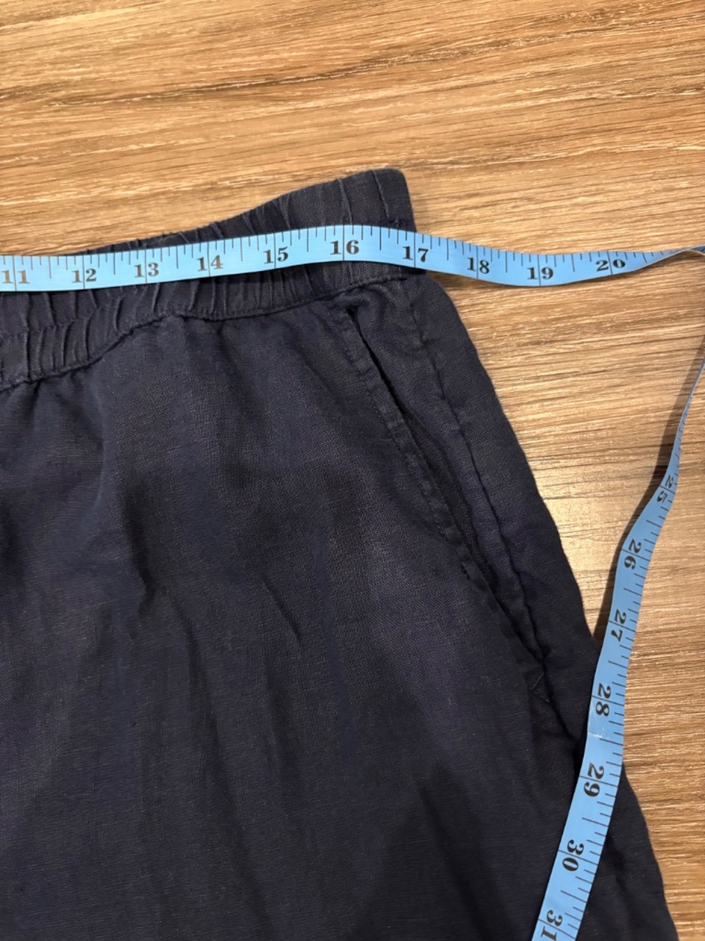 Navy Blue Charter Club Luxury 100% Linen pants/trousers, wide leg, Size L - Picture 4 of 6